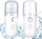 Honoson 2 Pieces Nano Facial Mister, 30 ml Mini Face Humidifier, USB Rechargeable Skin Care Machine (White)
