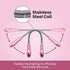 Lindo Twist-N-Roll Tweezer, Spring Facial Hair Removal Tool, Travel Pouches Included, 2 Pack