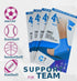 M7 Sport Kinesiology Ankle Tape, 4-Pack, Blue - Pain Relief Therapeutic Tape for Ankle Sprain, Injury Recovery, Plantar