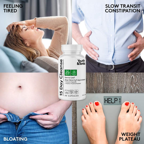 Youth & Tonic 15 Day Colon & Kidney Cleanse – Detox Pills for Bloating, Gut, Bladder, Urinary Tract & Kidney Support
