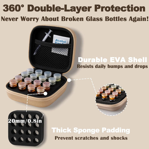 Mazentrix 1-3ml GLP-1, Strap,G0ld Peptide Vial Case for Fridge Storage - Organizer Holds Vials for Insulin