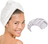 MICRODRY Ultra-Absorbent Hair Towel Wrap, Quick-Drying Microfiber Hair Towels, Machine-Washable, One Size Fits All,
