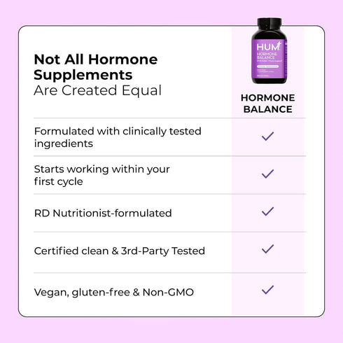 HUM Hormone Balance Supplement for Women's Health - 60-Count Monthly Support