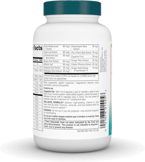 Source Naturals Wellness Formula Bio-Aligned Vitamins & Herbal Defense, 120 Capsules