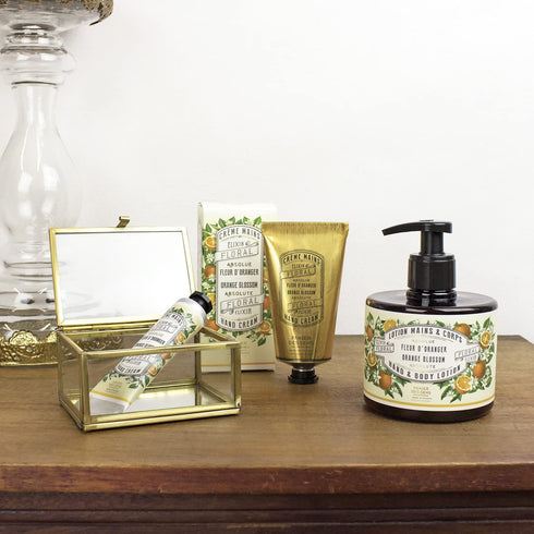 Panier des Sens Small Hand Cream for Dry Cracked Hands, Orange Blossom Mini Lotion with Almond and Olive Oil