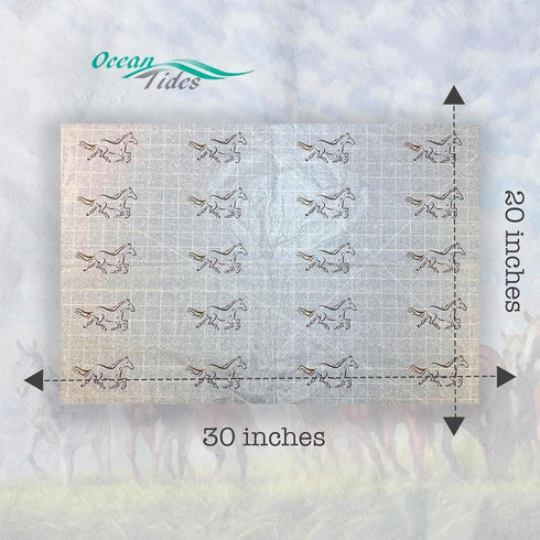Ocean Tides Craft Gift Wrap Tissue Paper, 60 Sheets 20x30 inches with Horses Running Print for Cowboy Gifts