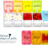 PERFORMORE Portable Weekly 7-Day Pill Organizer - Travel Medicine Box, BPA Free with Easy Push Button Design