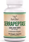 Serrapeptase 240,000 SPU Max Potency, 120 Veggie Capsules - Proteolytic Enzyme for Sinus, Respiratory & Joint Health