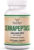 Serrapeptase 240,000 SPU Max Potency, 120 Veggie Capsules - Proteolytic Enzyme for Sinus, Respiratory & Joint Health