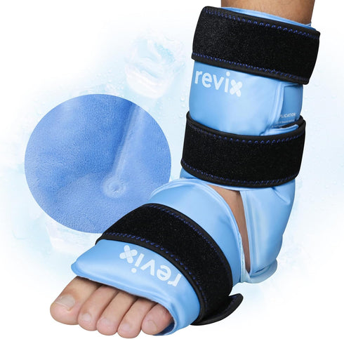 REVIX Ankle Ice Pack Wrap for Foot Pain Relief and Feet Injuries,