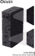 Okleen 9 Pack, 4.3x2.8x1.4 inches. Pack Black Scrub Sponges. Made in Europe. Heavy Duty and Non Scratch Fiber. Kitchen