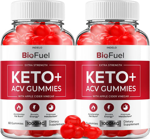 Indelo (2 Pack) Bio Fuel Keto ACV Gummies - Advanced Formula BioFuel Keto
