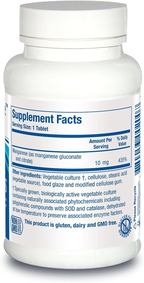 Biotics Research Mn Zyme, Manganese, Antioxidant, Metabolism Support, Bone and Cartilage Development. 100 tabs