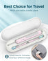 M5 Sonic Electric Toothbrush for Adults - Sakura Pink, Rechargeable with 8 Heads & Travel Case, 120 Days on 3 Hours