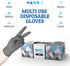 Disposable Grey Nitrile Gloves, 50 and 200 Count, Latex-Free Medical Gloves for Safety