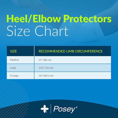 TIDI 6224L Posey Heel and Elbow Protectors with Foam Pads, Large, One Pair