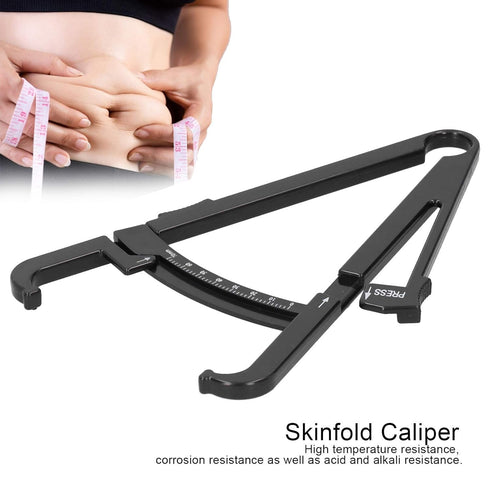 Body Fat Caliper, Skinfold Caliper Body Fat Tester Made of Black Plastic