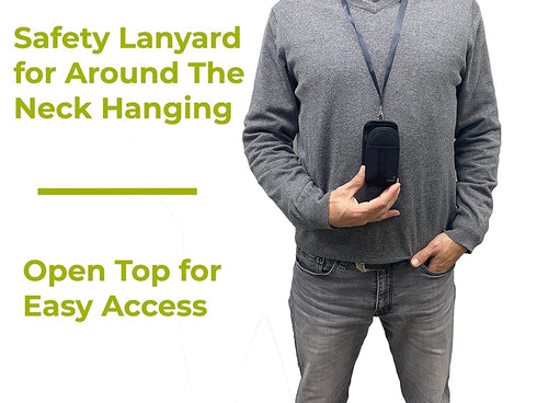 AGOZ Around The Neck Hanging Open Top Case with Detachable Safety Lanyard for Freestyle Libre 3