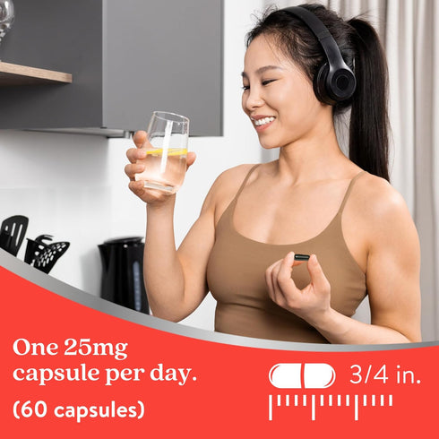 Active Iron Supplement, 25mg (60 Capsules) Non-Constipating, Gentle for Women & Men, Clinically Proven