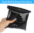 Klmnop 100 Count 8"x8" Ostomy Pouch Disposal Bags, Black Zip Seal Closure Odors Lock Mess Free Disposable Bags
