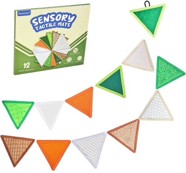 Samiusy Tactile Baby Sensory Toys | Multi-Textured Sensory Mats for Fine Motor Skills