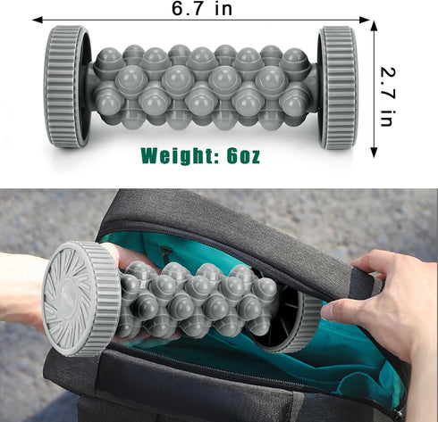 Foot Roller Massager for Plantar Fasciitis Relief, Manual Deep Tissue Foot Massager for Pain Relief and Reflexology