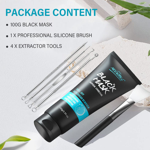 POP MODERN.C Blackhead Remover Mask Bamboo Charcoal Peel Off Mask 3-in-1 Kit for Deep Cleansing