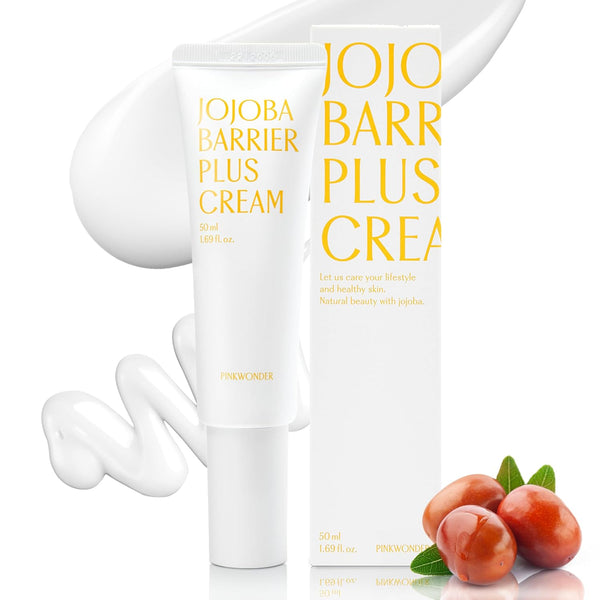 Jojoba Berrier Plus Cream 1.69oz (50ml) - 24HR Long Lasting Moisturizer with Jojoba Oil & Hyaluronic Acid