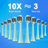 Portable Electric Soft Toothbrush with Travel Case, 90-Day Battery Life, 10 Brush Heads, 15 Modes