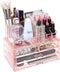Ikee Design Pink Jewelry & Cosmetic Storage Boxes, Two Pieces Set for Vanity