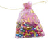 YYaaloa 100PCS Mini Sheer Heart Mixed Organza Bags, 7X9 cm/2.7X3.5 inches Drawstring Gift Bags (Mixed)