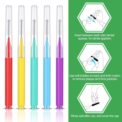 150 Pieces Interdental Brush Teeth Floss, Soft Dental Picks for Oral Hygiene, Tooth Cleaning Tool in Vivid Colors