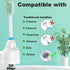 Replacement Heads for Philips Sonicare E Series Electric Toothbrush, 4 Pack for HX7023/64, HX7023/30, White