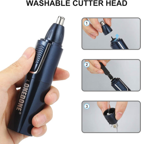 ONEDONE Nose Hair Trimmer, 3 in 1 USB Rechargeable Ear Nose Hair Trimmer for Men
