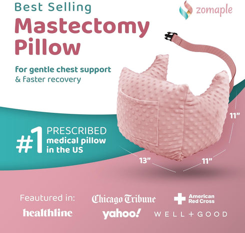 Zomaple Post Mastectomy Pillow Post Surgery Post-Op Essentials, Breast Augmentation/Reduction & Mastectomy Recovery