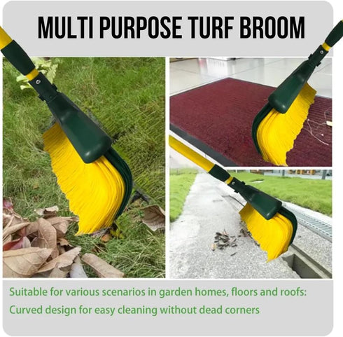 Artificial Grass Turf Broom - Astroturf Rake/Brush, Great Carpet Rake & Groomer (CURVED BRISTLE)