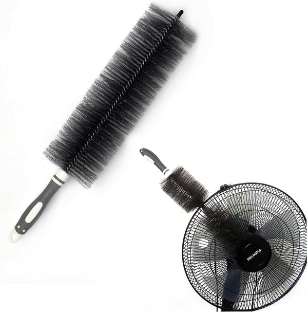 Fan Duster Cleaner Brush, Bendable Cleaning Brush for Tower Fans, Floor Fans, and Blinds, Gray