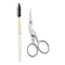 Tweezerman Brow Shaping Scissors and Brush, Stainless Steel Eyebrow Trimming