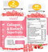2 Pack Collagen Gummies with Biotin & Keratin - 60 Natural Strawberry Flavored Gummies Supplement