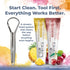 Set 420 Dr. Whites Precision Tongue Care Morning Routine Single Grip | Stainless Steel Tongue Cleaner + Pure Pineapple