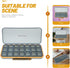 Portable Weekly Pill Organizer Medicine Case Transparent Blue Detachable Travel Pill Box for Daily Medication Storage