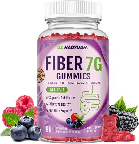 Fiber Gummies for Adults - Sugar Free Fiber Supplement 7g All in