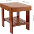 2 Pack 11 9 10 Inch Bamboo Step Stool, Bamboo Shower Bench, x x Foot Stool, Seat Stool for Home, Garden, Living Room
