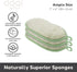 OGGI Bambou Odor-Free Kitchen Sponges - Natural Kitchen Sponges for Dishes, 91% Bamboo-Derived Rayon Cellulose Fiber, Reusable, Absorbent, Hygienic, Durable, Non-Scratch, Washable - 3 pcs, 7x4