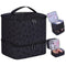 RZMAYIS PU Leather Nail Polish Organizer, Double Layer Nail Polish Storage Holds 30