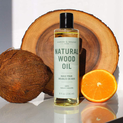 CARON & DOUCET Natural Wood Conditioning Oil, 100% Plant Based, Orange Scented, 8oz