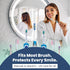 UV Toothbrush Sanitizer Holder & Cleaner with LED Clock Display & Hot Air Drying Wall-Mounted UV Tooth Brush Holder