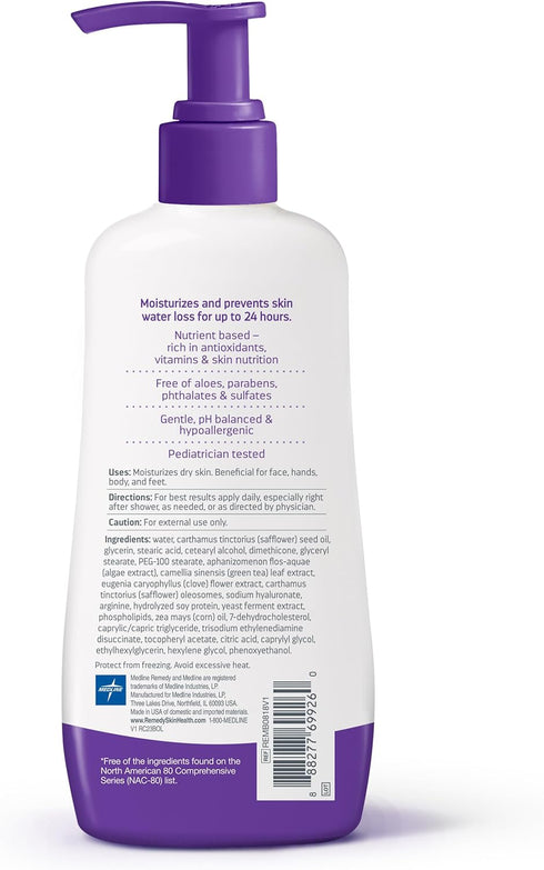 Medline Remedy Clinical Skin Cream Moisturizer, Fragrance-Free, 8 fl oz, Nourishing for Dry Skin
