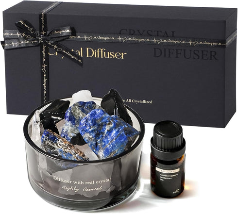LAPLOSY Crystal Stone Aroma Diffuser with Essential Oils for Home, Bathroom, Office, Home