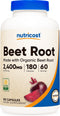 Nutricost Beet Root 2400mg, 180 Capsules - Organic Superfood, CCOF Certified, 60 Servings